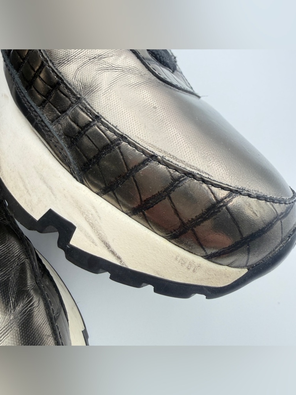 ALEJANDRO INGELMO Metallic Leather Sneakers Hidden Lift Made In Italy Men Size 9 - Picture 9 of 16